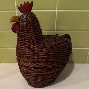 Vintage Wicker Chicken Basket